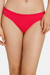 Zivame Low Rise Zero Coverage Thong - Rose Red — thumbnail 1